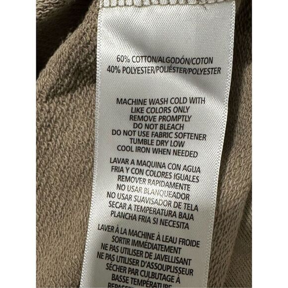 Calvin Klein Performance Crop, Quarter Zip, Cotton Hoodie, Brown, NWT Sz S A740 - Picture 6 of 6